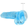 Real Rock Crystal Gode Crystal Clear 16 x 4cm Bleu